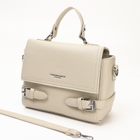 Сумка женская, 22*11*17, отд на молнии, длин ремень, серый