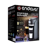 Кофеварка Endever Costa-1043, капельная, 800 Вт, 0.42 л, тёмно-серая