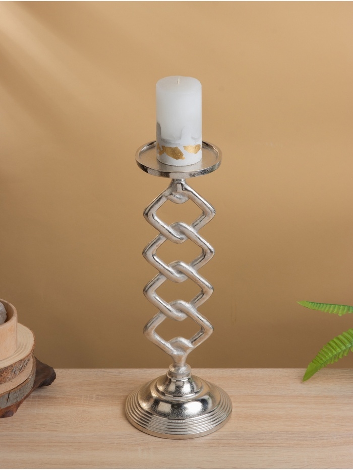 Подсвечник "Чейн" 15,5х15,5х41 см, алюминий