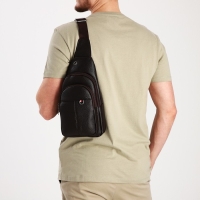 Сумка-слинг мужская, искусственная кожа, цвет коричневый Сумка-слинг мужская, искусственная кожа, цвет коричневый