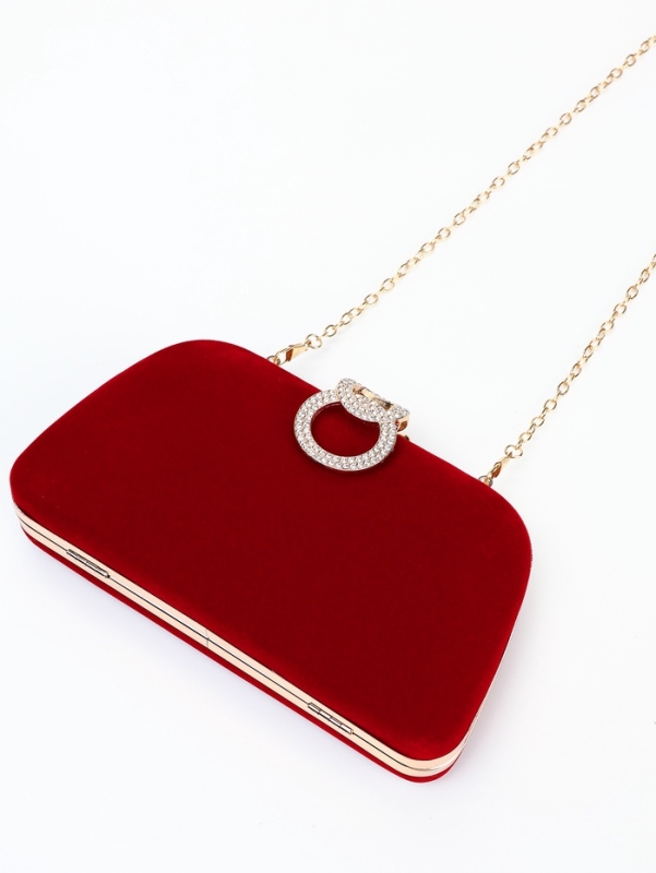 Сумка жен, 20*6*12, отд на фермуаре, цепь, текстиль, красный Сумка жен, 20*6*12, отд на фермуаре, цепь, текстиль, красный