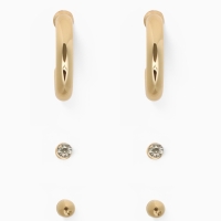 Набор серьги 3 пары &laquo;Классика&raquo; кольца, цвет золото