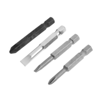 Отвертка нажимного действия с битами ТУНДРА, PH1-2, SL4-6, усиленный механизм, 300 мм