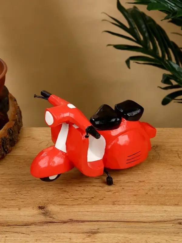 Сувенир "Мопед" дерево 20х13х14 см, цв. красный