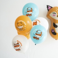 Шар латексный 12" &laquo;Лисята мальчики&raquo;, набор 25 шт., МИКС