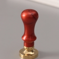 Печать для сургуча с пластиковой ручкой "Венок с буквой J" 2,5х2,5х6,3 см