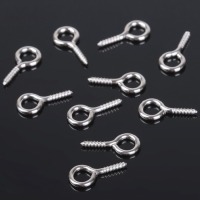 Держатель для кулона винтовой СМ-936, (набор 10 шт.) 1,4&times;0,7&times;0,15 см, цвет серебро