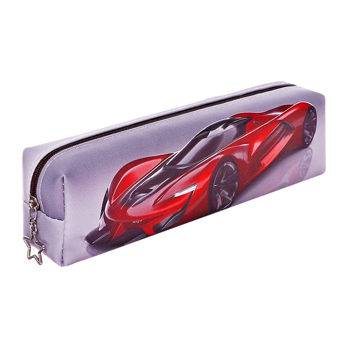 Пенал школьный "Машина" на молнии, МИКС