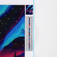 Новогодняя алмазная мозаика с полным заполнением на холсте &laquo;Новый год. Северное сияние&raquo;, 30 х 40 см