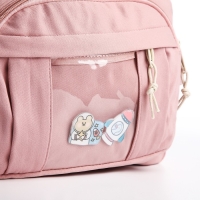 Сумка молодёжная на молнии, цвет розовый