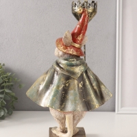 Сувенир полистоун подсвечник "Мышонок-волшебник" 16х18,5х32 см