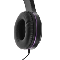 Комплект наушников Hoco W24, проводные, накладные + вакуумные, проводные, фиолетовые