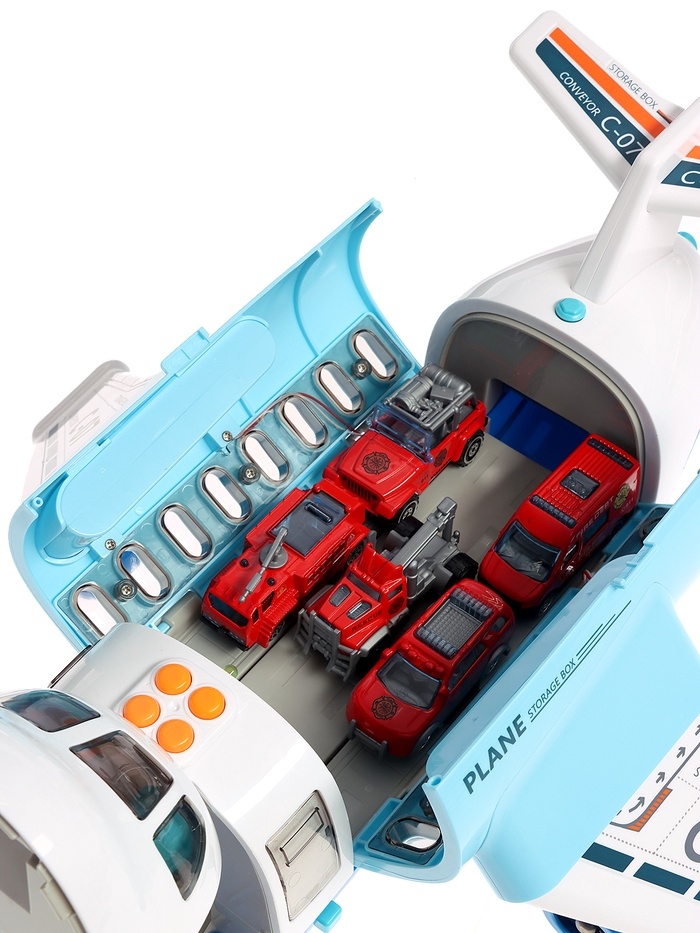 АВТОГРАД Парковка "Пожарный патруль", 6 машин, свет, звук, дым