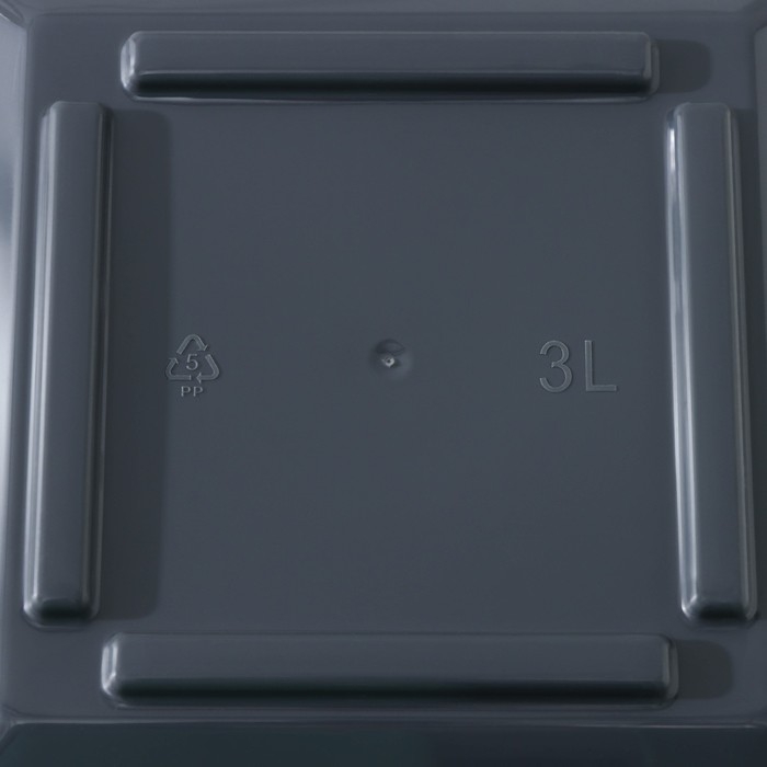 Кашпо со вставкой &laquo;Стиль&raquo;, 3 л, цвет графит