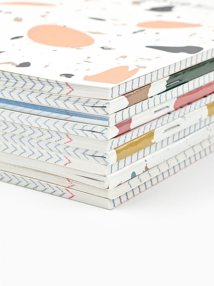 Набор тетрадей 48 листов, 10 предметов, внутренний блок №1 &laquo;Абстракция&raquo; ТВИН лак, уф лак