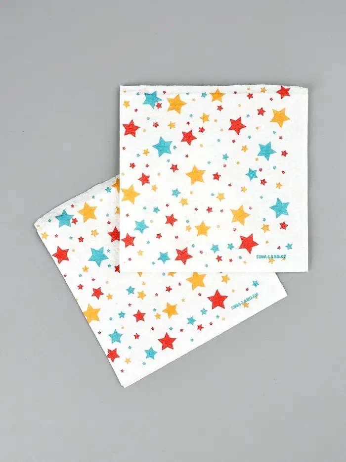 Салфетки бумажные однослойные &laquo;Звезды&raquo;, 24&times;24 см, 50 шт.