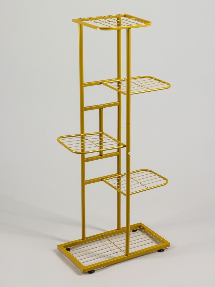 Подставка для цветов Greengo, 5 полок, 44 &times; 22 &times; 95 см, напольная, металл, цвет золотой