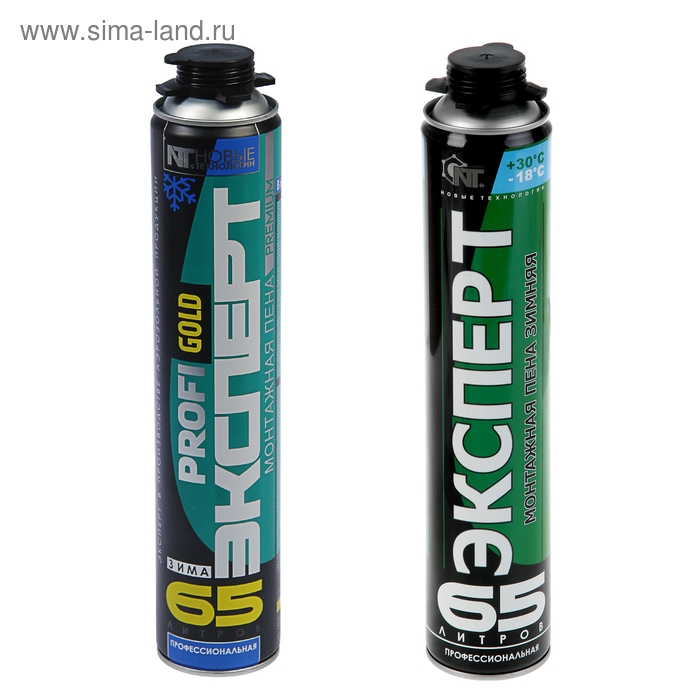 Пена монтажная &laquo;Эксперт 65&raquo;, пистолетная, зимняя, 850 мл