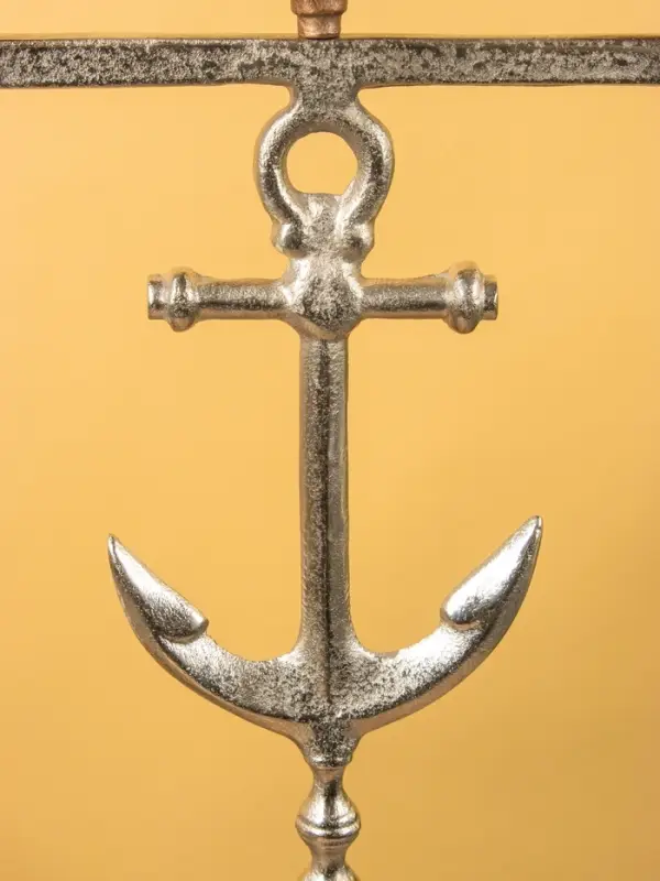 Подсвечник на 3 свечи "Якорь" алюминий 35х17,5х79 см