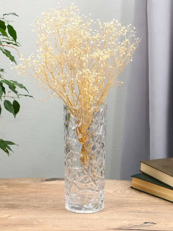 Ваза стекло настольная "Шерри" геометрия, 29х11,5 см, прозрачный