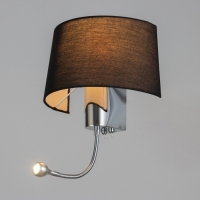 Бра "Лаура" Е27 40Вт черный-хром 28х45 см