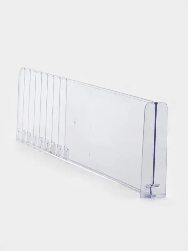 Разделитель обламывающийся, пластик, h=12 см, c передним ограничителем 12 см, L=28.5-48.5 см