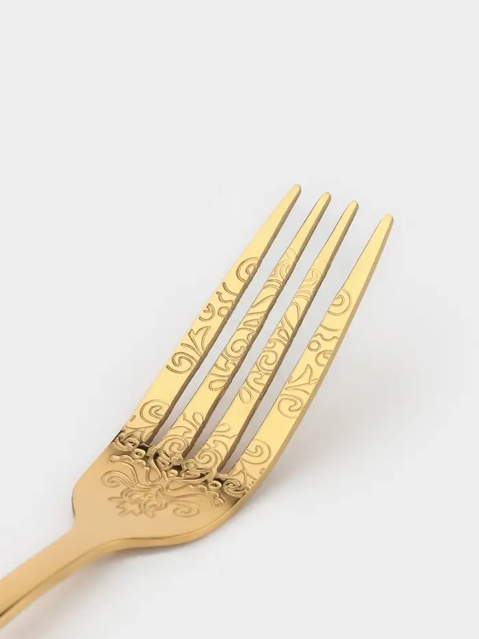 Набор вилок столовых 6 шт "Эмили" 20,5 см, цвет золото