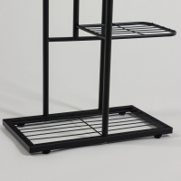 Подставка для цветов Greengo, 8 полок, 43 &times; 22 &times; 141 см, напольная, металл, чёрная