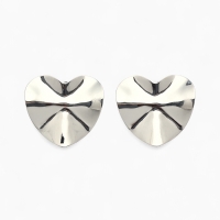 Клипсы &laquo;Тренд&raquo; сердечко, цвет серебро