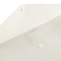 Папка-конверт на кнопке А4, 200 мкм, Calligrata DeLuxe, непрозрачная, матовая, молочная