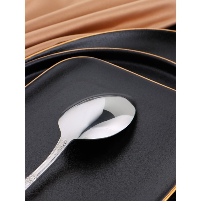 Ложка столовая &laquo;Беркли&raquo;, длина 21 см, толщина 3 мм, цвет серебряный