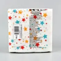 Салфетки бумажные однослойные &laquo;Звезды&raquo;, 24&times;24 см, 50 шт.