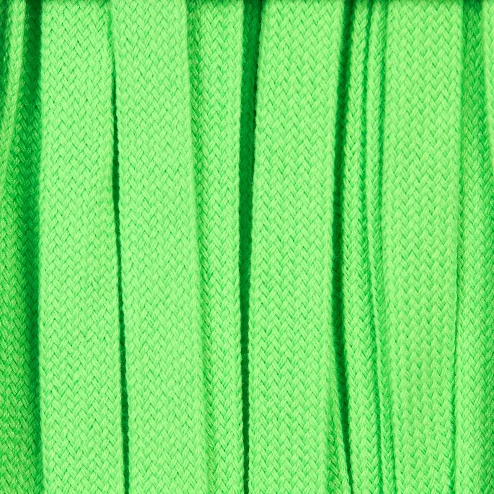 Плоский шнур Cord M, зеленый неон, 60 см