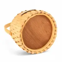 Корзина плетеная 17х17х12 см,  ручка h=13 см, натуральный