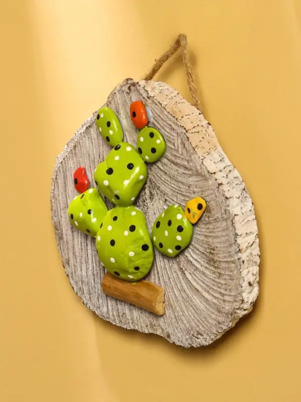 Панно &laquo;Кактус&raquo;, 17&times;18&times;5 см, дерево Албезия