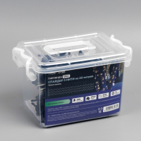 Гирлянда &laquo;Клип-лайт&raquo; 3 нити по 20 м, IP44, УМС, тёмная нить, 399 LED, свечение зелёное, 8 режимов, 24 В