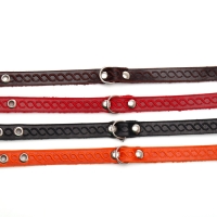 Ошейник кожаный однослойный неукрашенный, 1,2 см, ОШ 20-26 см, микс цветов и видов Ошейник кожаный однослойный неукрашенный, 1,2 см, ОШ 20-26 см, микс цветов и видов