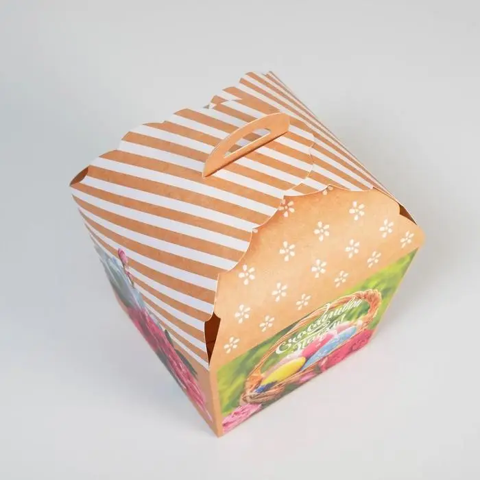 Коробка кондитерская складная, упаковка &laquo;Счастливой Пасхи&raquo;, 17 х 17 х 26 см