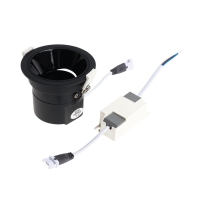 Светильник светодиодный встраиваемый, поворотный, 6Вт, 4000К, с драйвером, D75, черный