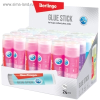 Клей-карандаш PVP 15 г Berlingo Aqua, цветной