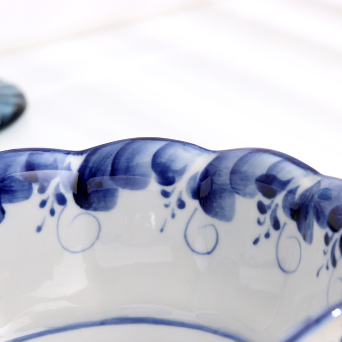 Салатник &laquo;Грань&raquo;, гжель