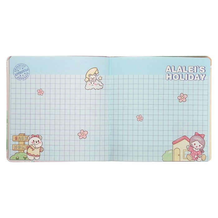 Записная книжка подарочная, А6, 132 листа, цветной блок, с хлястиком на магните, обложка пвх, "Аниме", МИКС