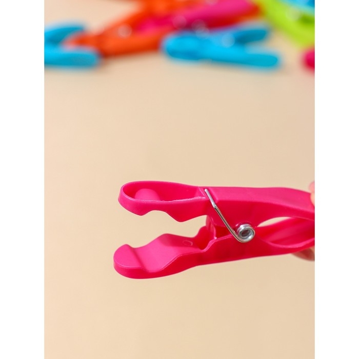 Прищепки для белья Доляна &laquo;Ложки&raquo;, 8.2&times;1.7&times;3.5 см, 24 шт.