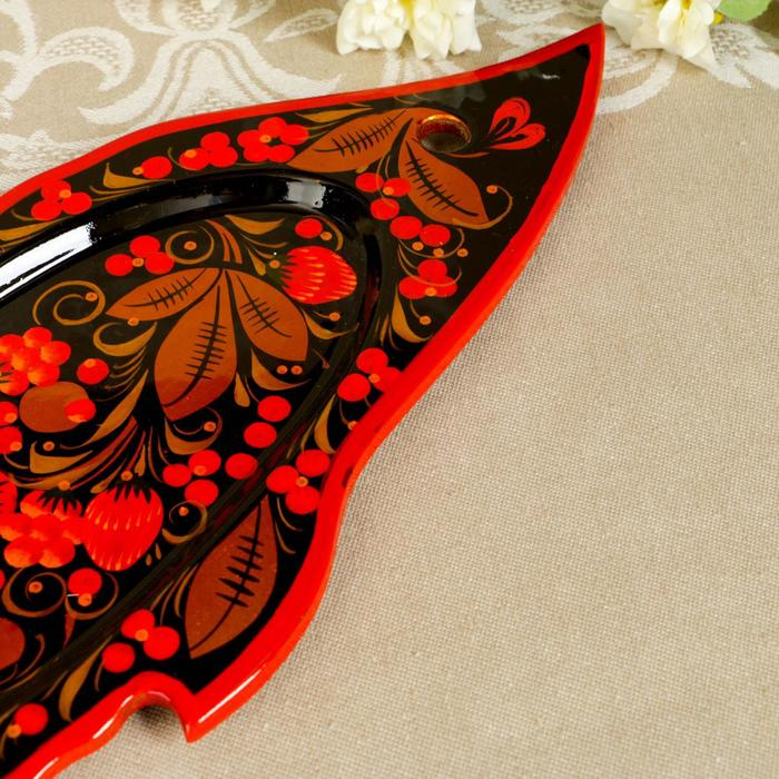 Селедочница &laquo;Осётр&raquo;, 58&times;17&times;0,5 см,  хохлома, микс