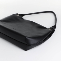 Сумка-мешок на молнии, TEXTURA, большой размер, цвет чёрный Сумка-мешок на молнии, TEXTURA, большой размер, цвет чёрный