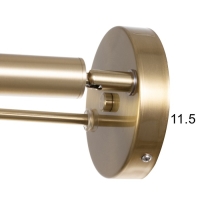 Бра "Титан" 2хLED 6Вт+3Вт 4000К золото 12х12х70см