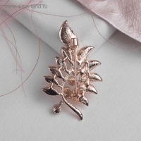 Брошь &laquo; Соло&raquo; веточка, цветная в золоте