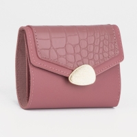 Кошелёк женский на кнопке, цвет пудровый