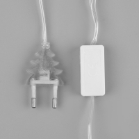 Гирлянда &laquo;Нить&raquo; 5 м с насадками &laquo;Клубки цветные&raquo;, IP20, прозрачная нить, 20 LED, свечение белое, 220 В