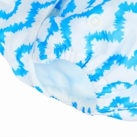 Многоразовый подгузник &laquo;Зигзаги&raquo;, 3-15 кг, цвет голубой, Крошка Я